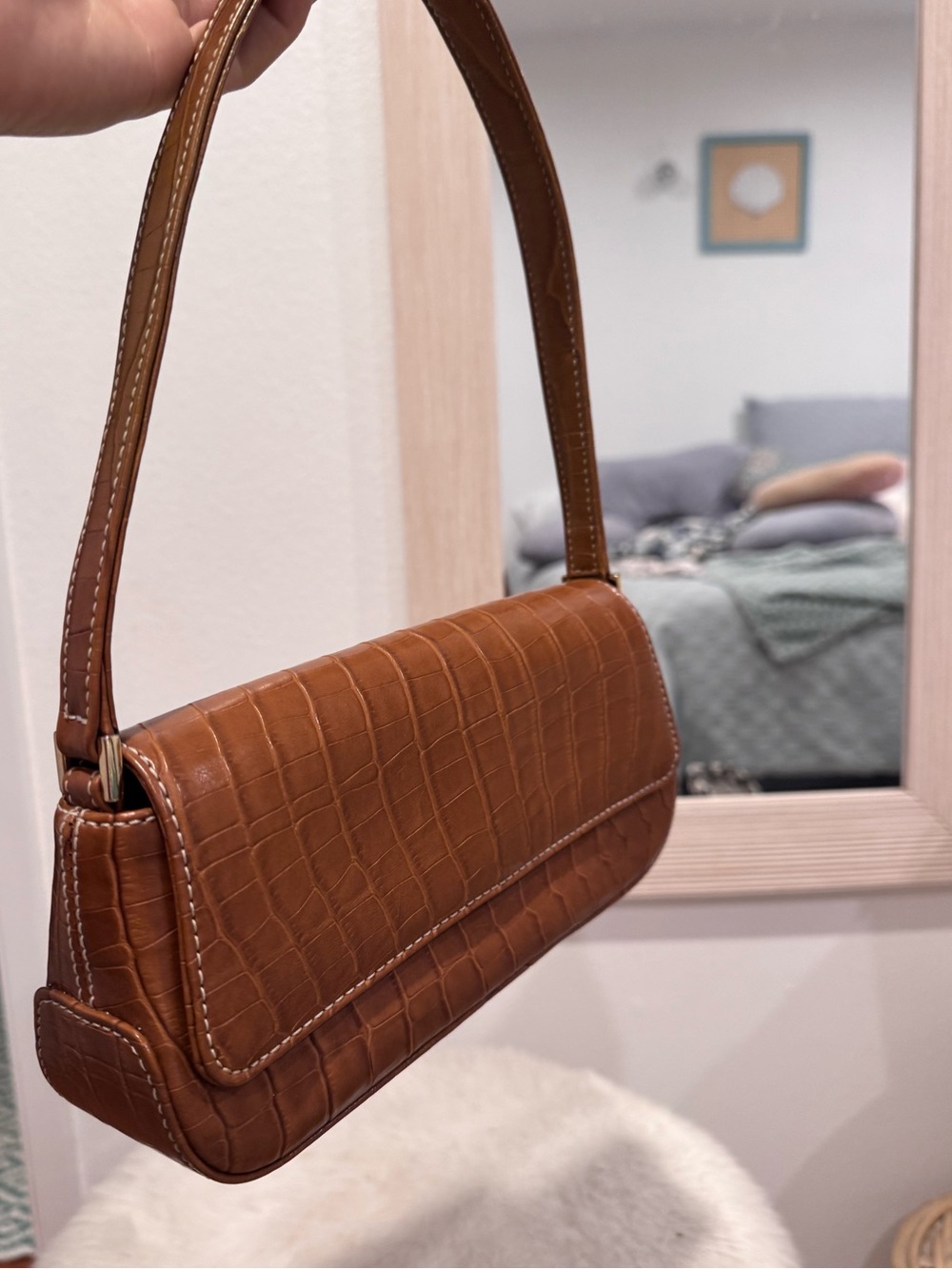 Liz Claiborne Croc-Embossed Shoulder Bag - Picture 3 of 8